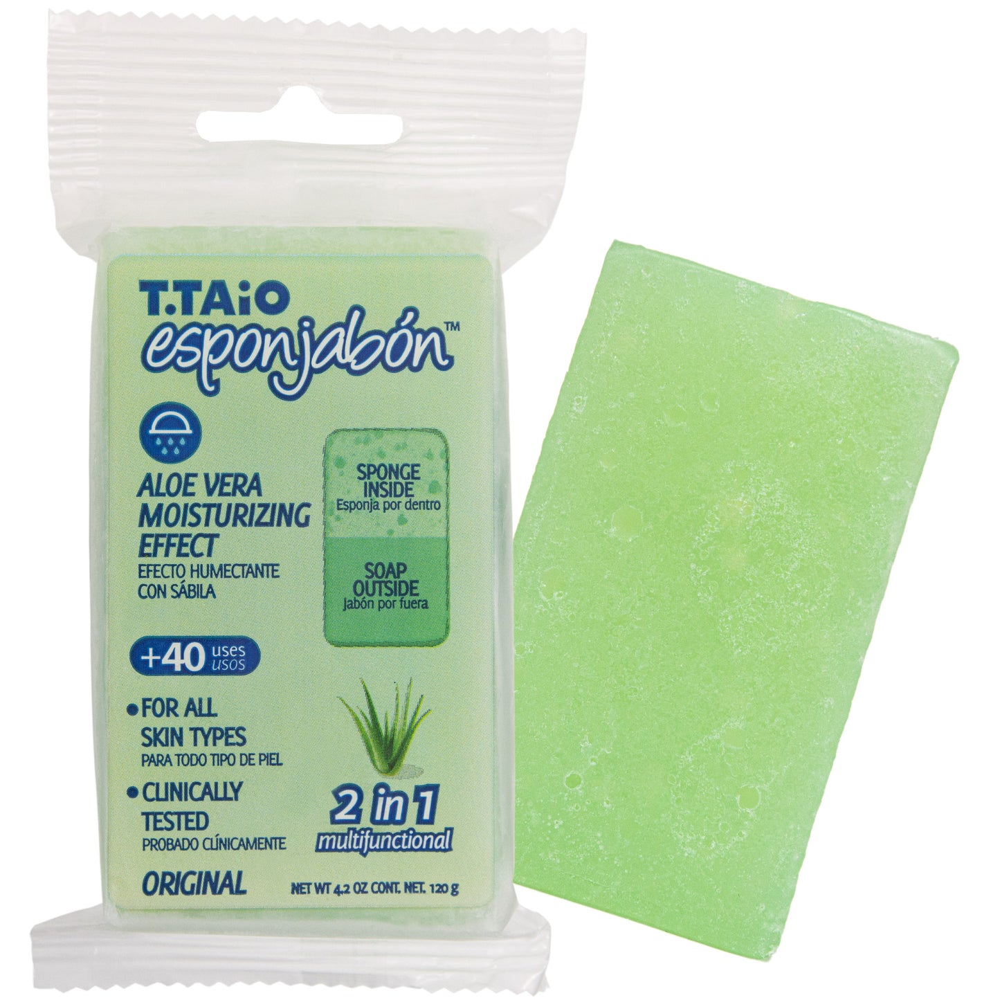 T.TAiO Esponjabon Aloe Vera Bar Soap - Moisturizing Effect